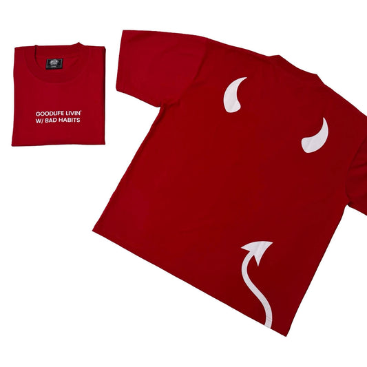 BAD HABITS (RED) T-SHIRT