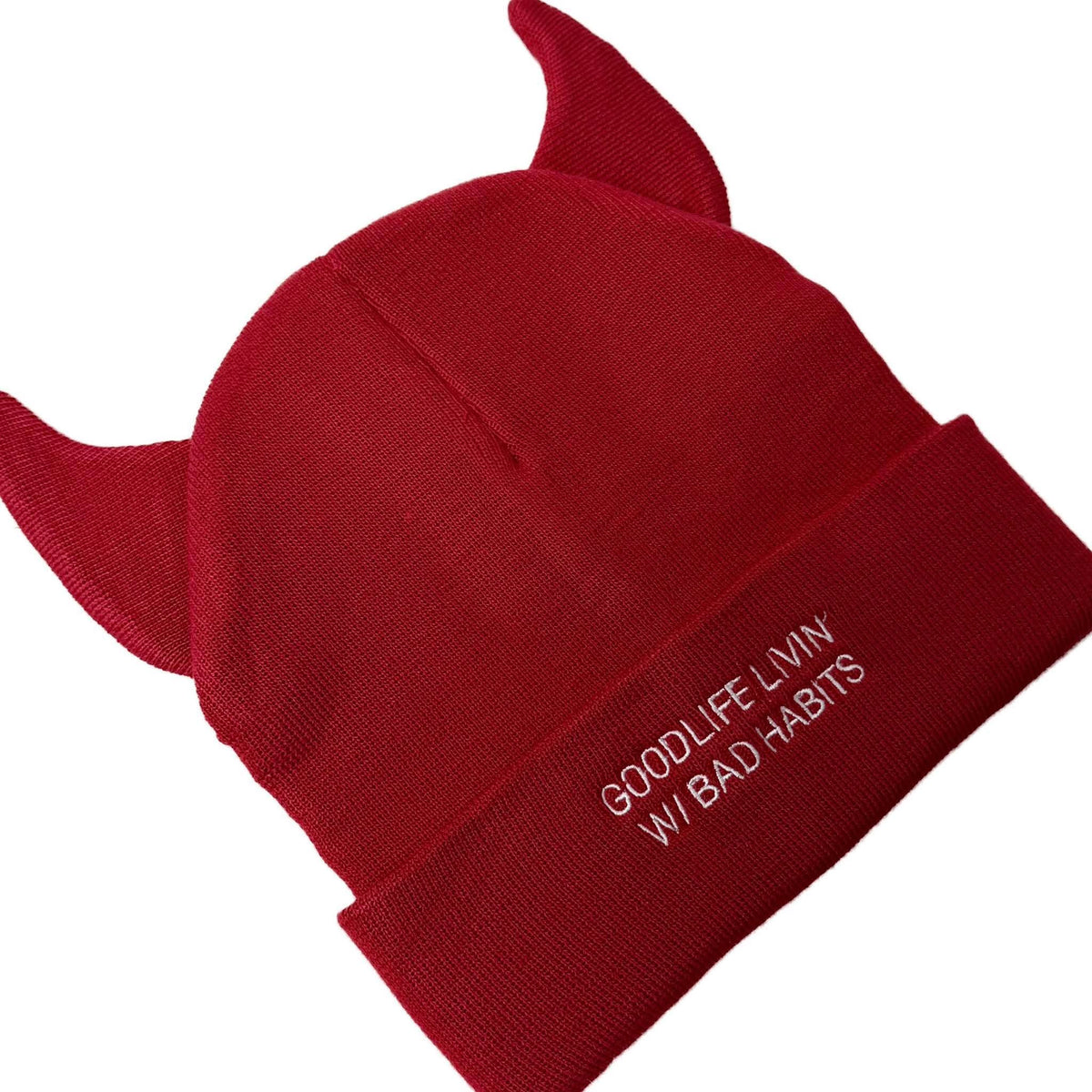 BAD HABITS (RED) BEANIE