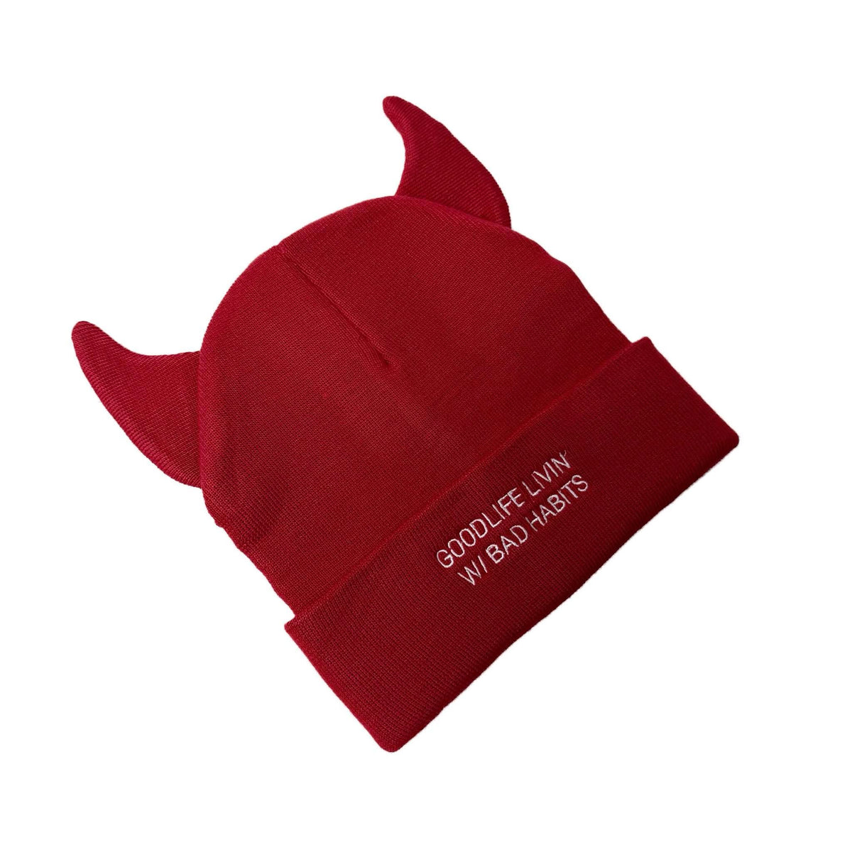 BAD HABITS (RED) BEANIE