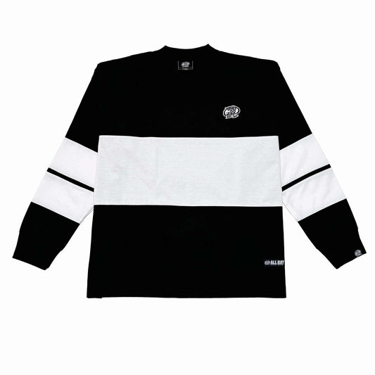 TRI-LINE BAGGY (BLACK/WHITE) CREWNECK