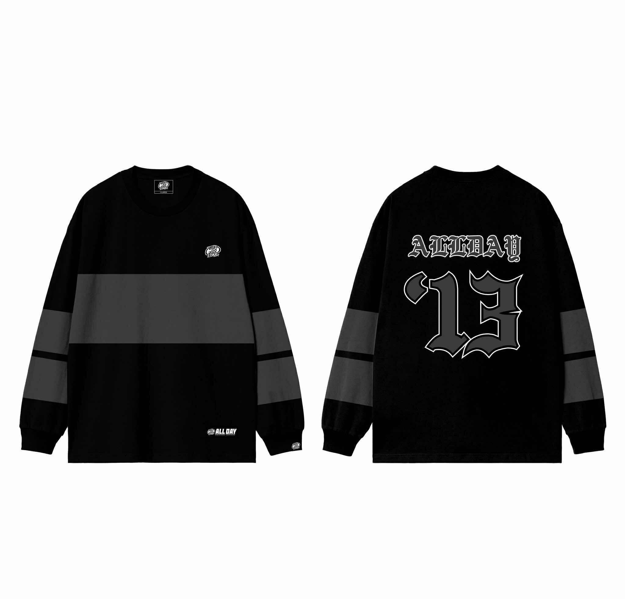 TRI-LINE BAGGY (BLACK/GRAY) CREWNECK