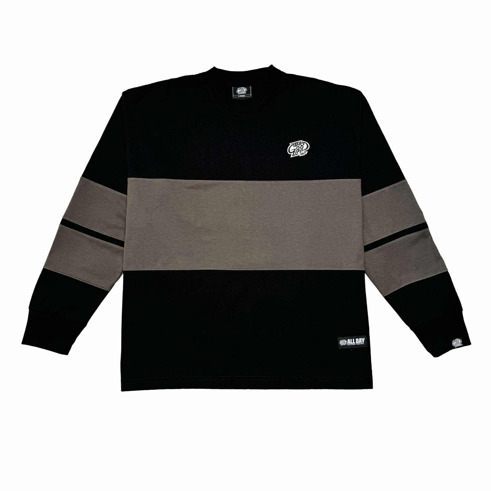 TRI-LINE BAGGY (BLACK/GRAY) CREWNECK