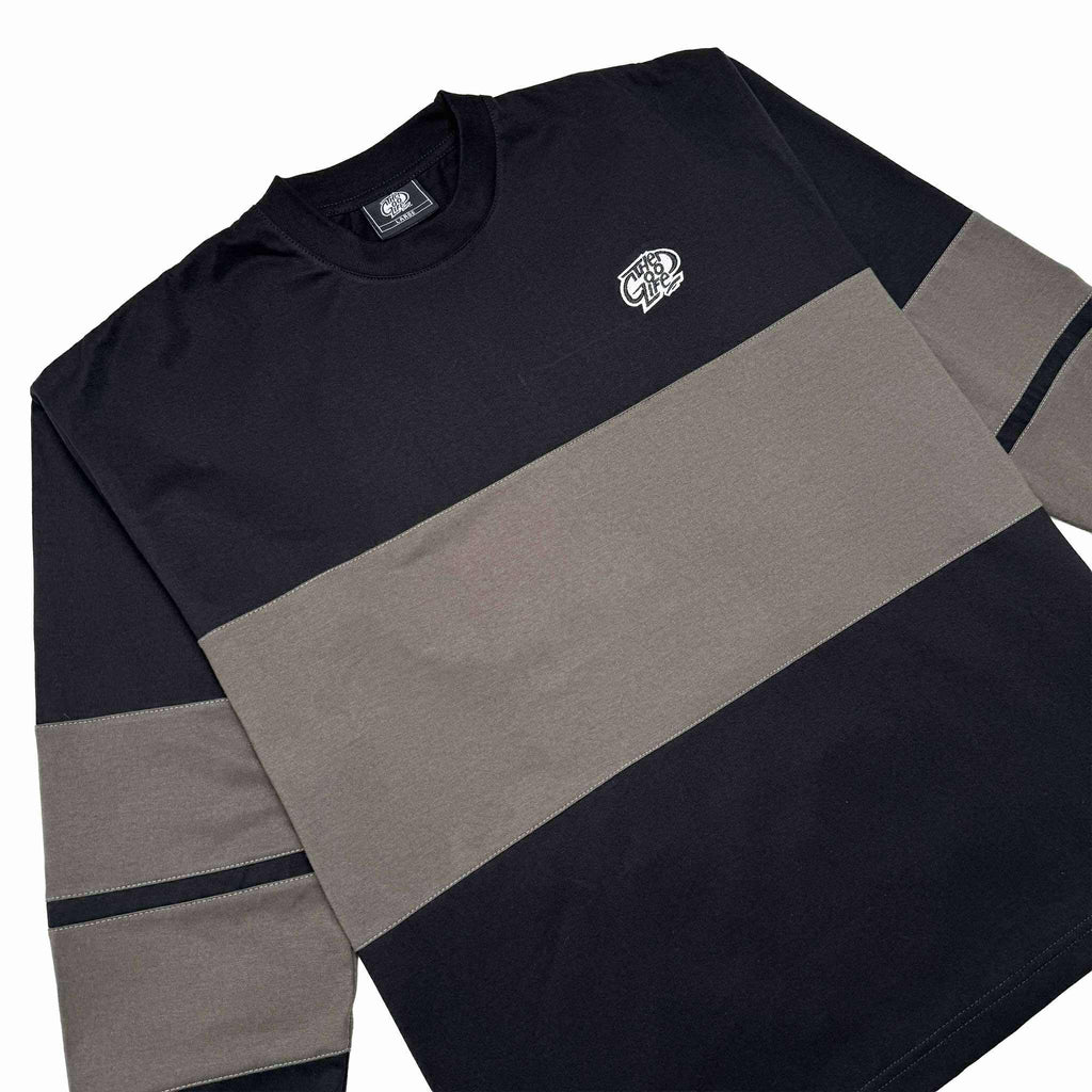 TRI-LINE BAGGY (BLACK/GRAY) CREWNECK