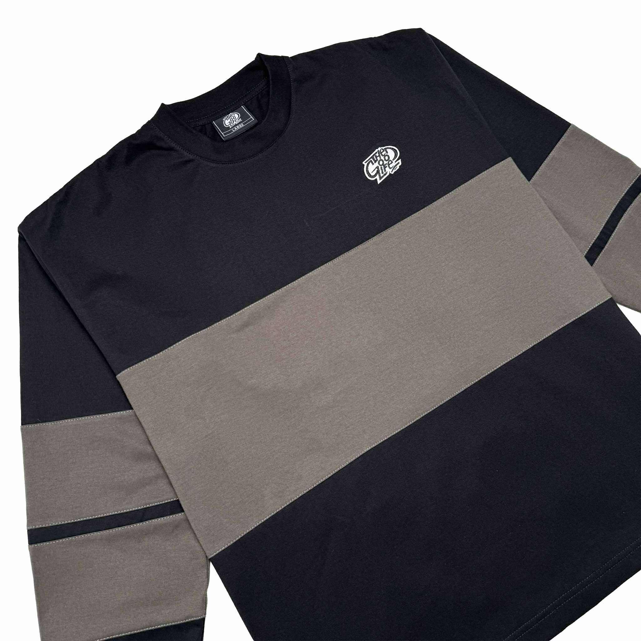 TRI-LINE BAGGY (BLACK/GRAY) CREWNECK