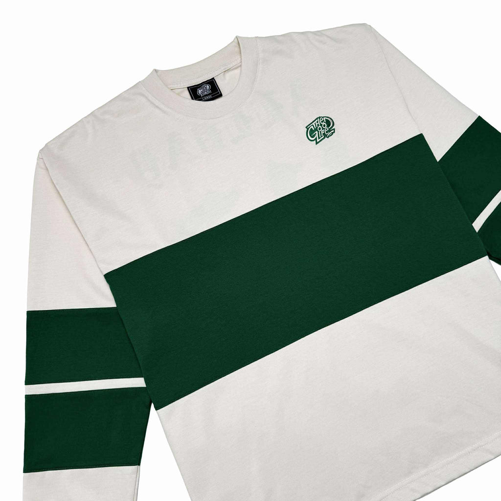 TRI-LINE BAGGY (IVORY/GRAY) CREWNECK