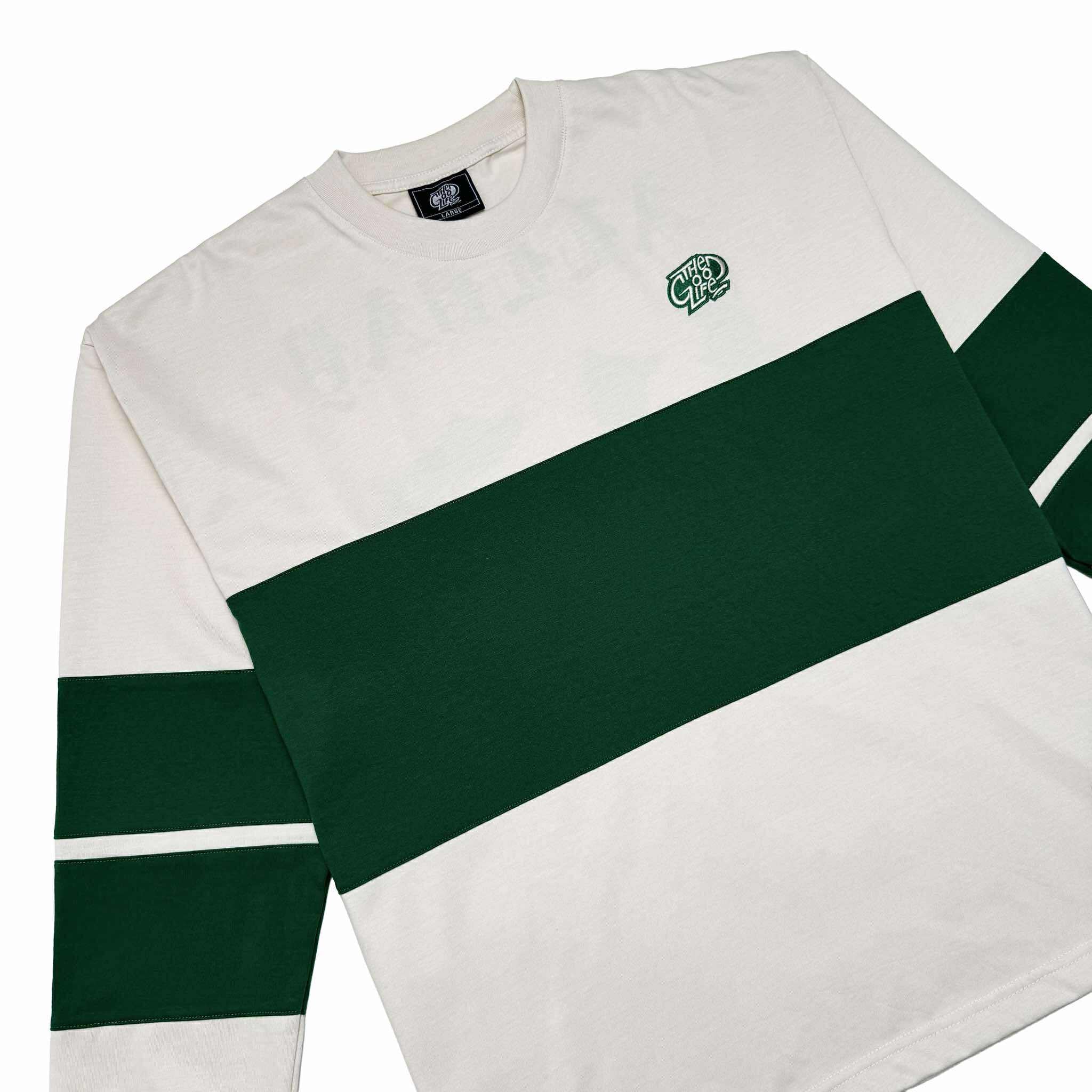 TRI-LINE BAGGY (IVORY/GRAY) CREWNECK