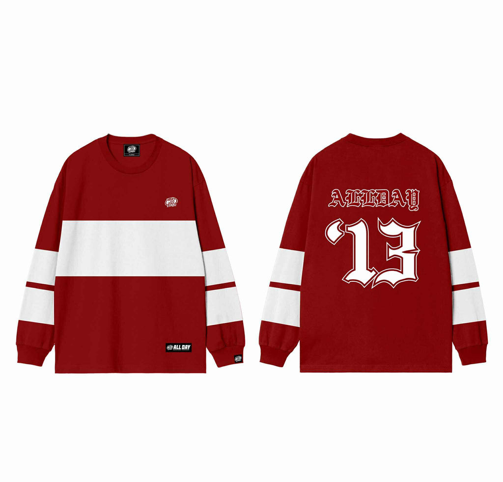 TRI-LINE BAGGY (RED/WHITE) CREWNECK