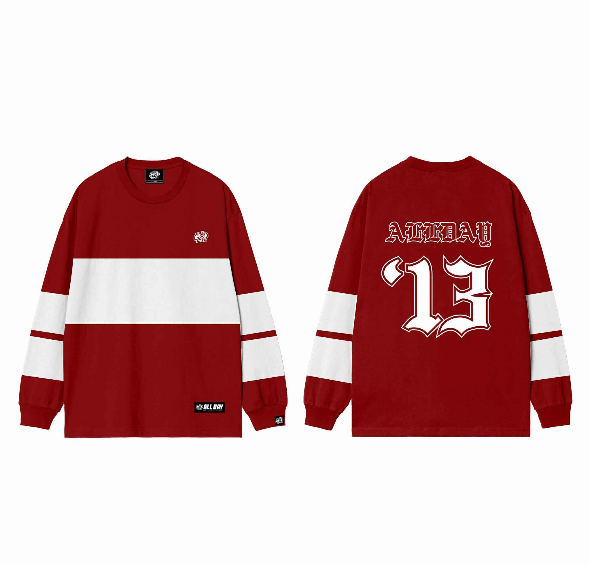 TRI-LINE BAGGY (RED/WHITE) CREWNECK