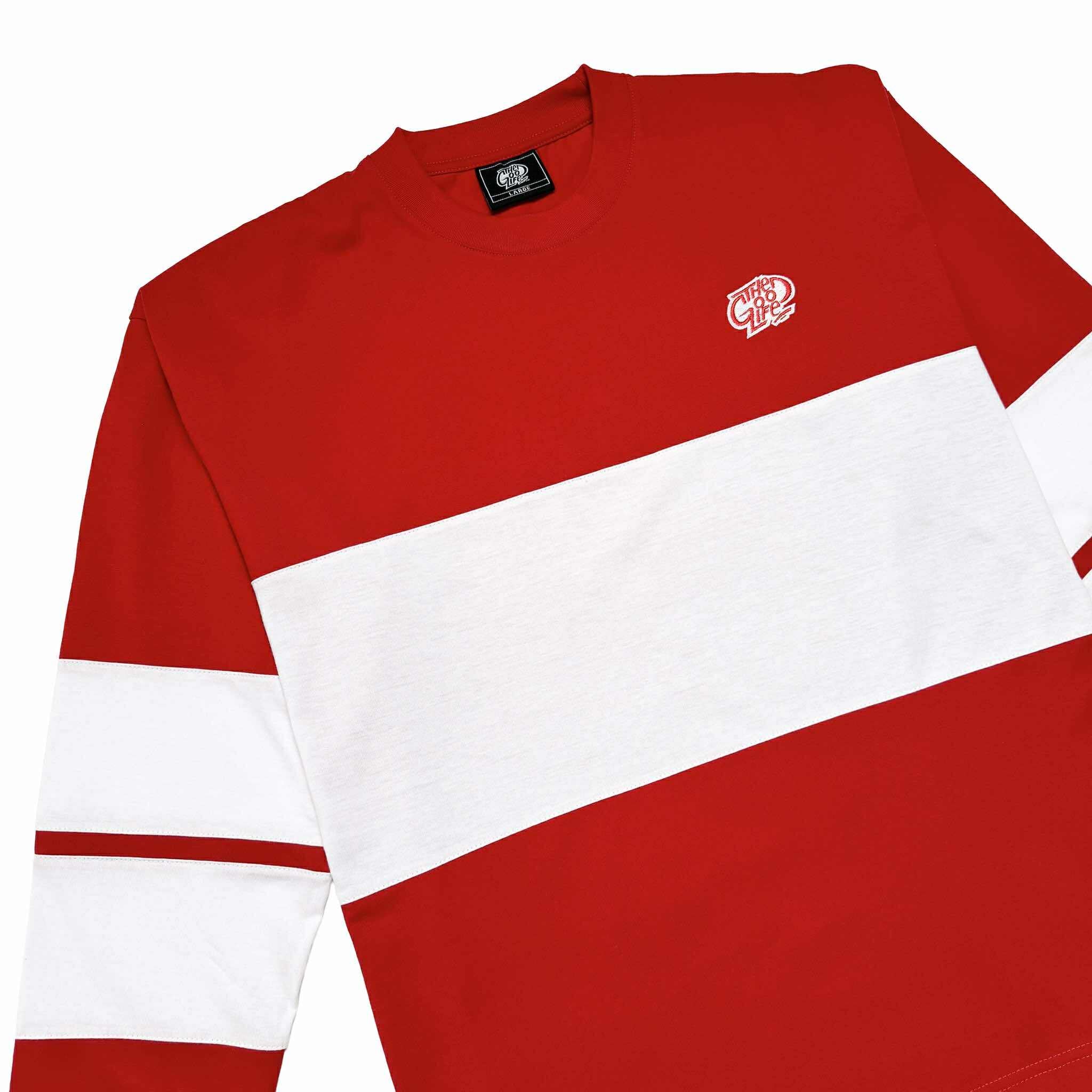 TRI-LINE BAGGY (RED/WHITE) CREWNECK