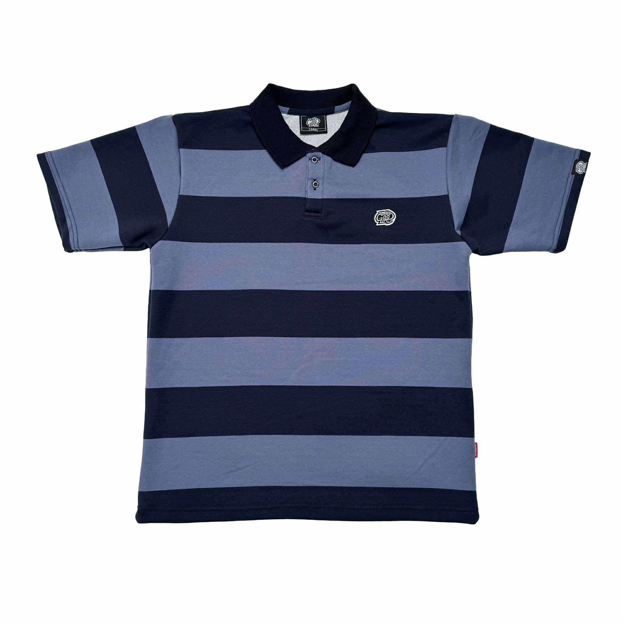 BIG STRIPES (NAVY/GRAY) POLO SHIRT