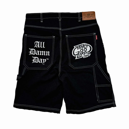 OLD ENGLISH (BLACK) DENIM JORTS