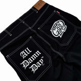 OLD ENGLISH (BLACK) DENIM JORTS
