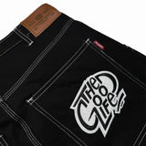 OLD ENGLISH (BLACK) DENIM JORTS