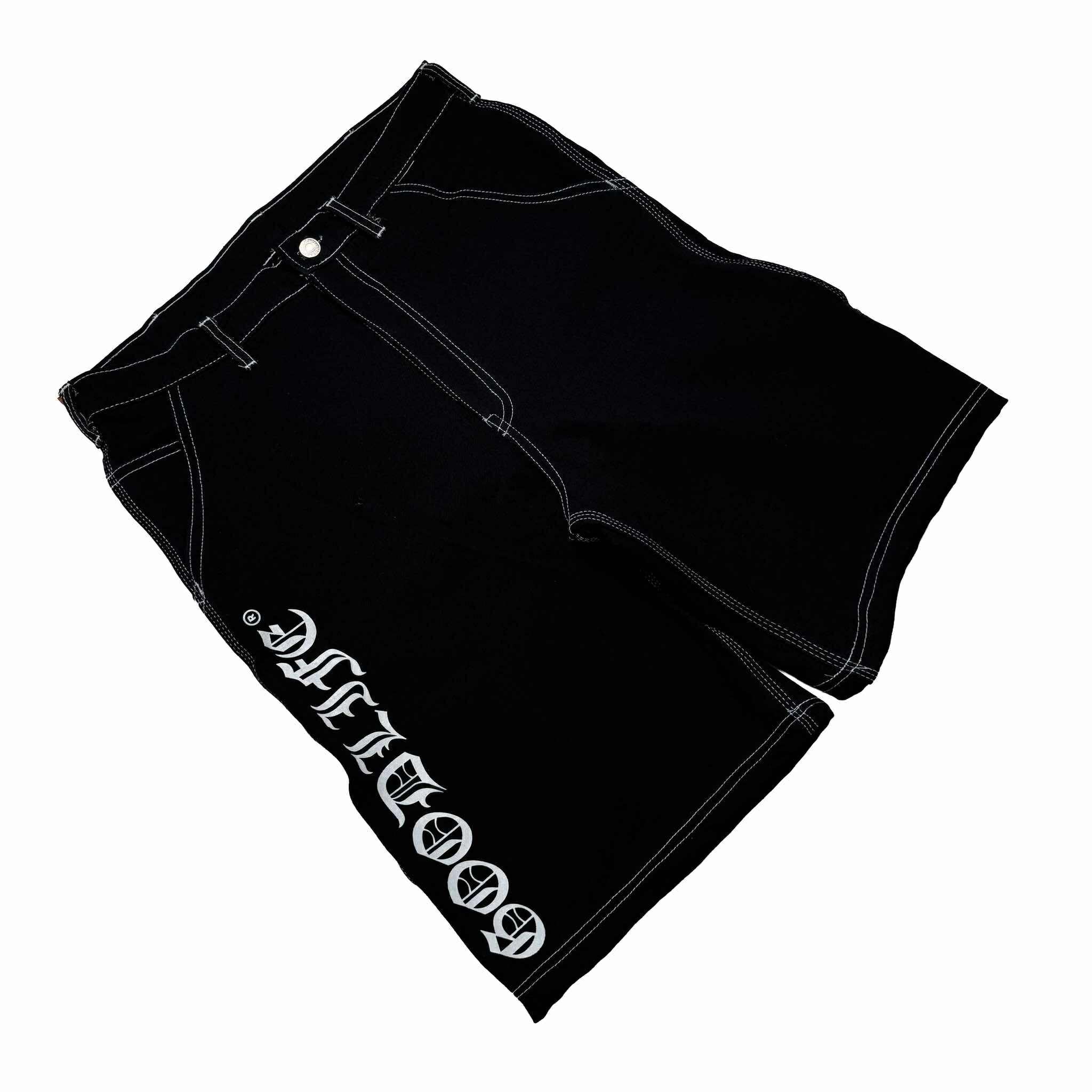 OLD ENGLISH (BLACK) DENIM JORTS