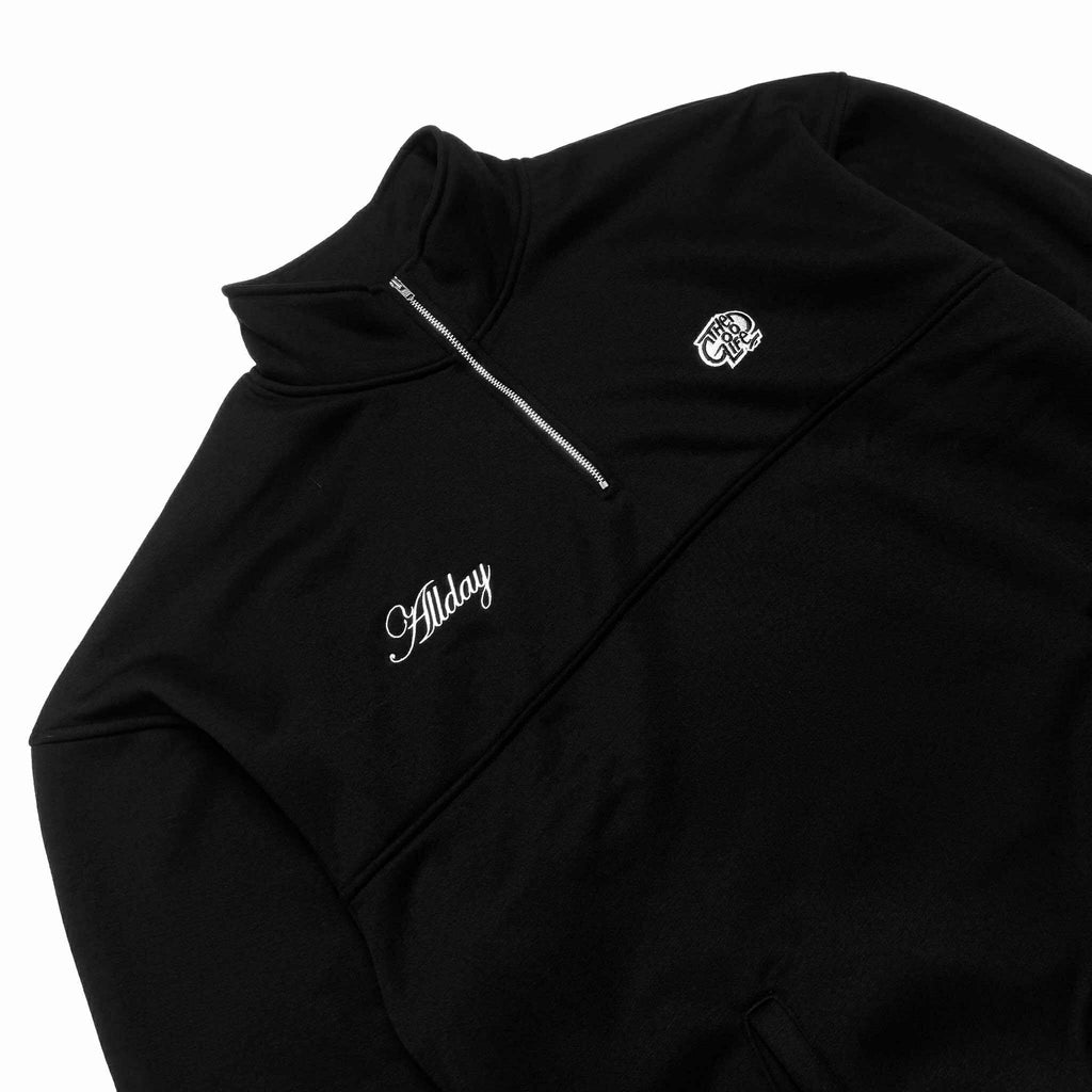 CURSIVE LOGO (BLACK) HALF ZIP HOODIE