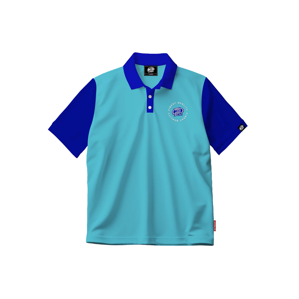 FINEST EMBRO POLO (BLUE/MINT)