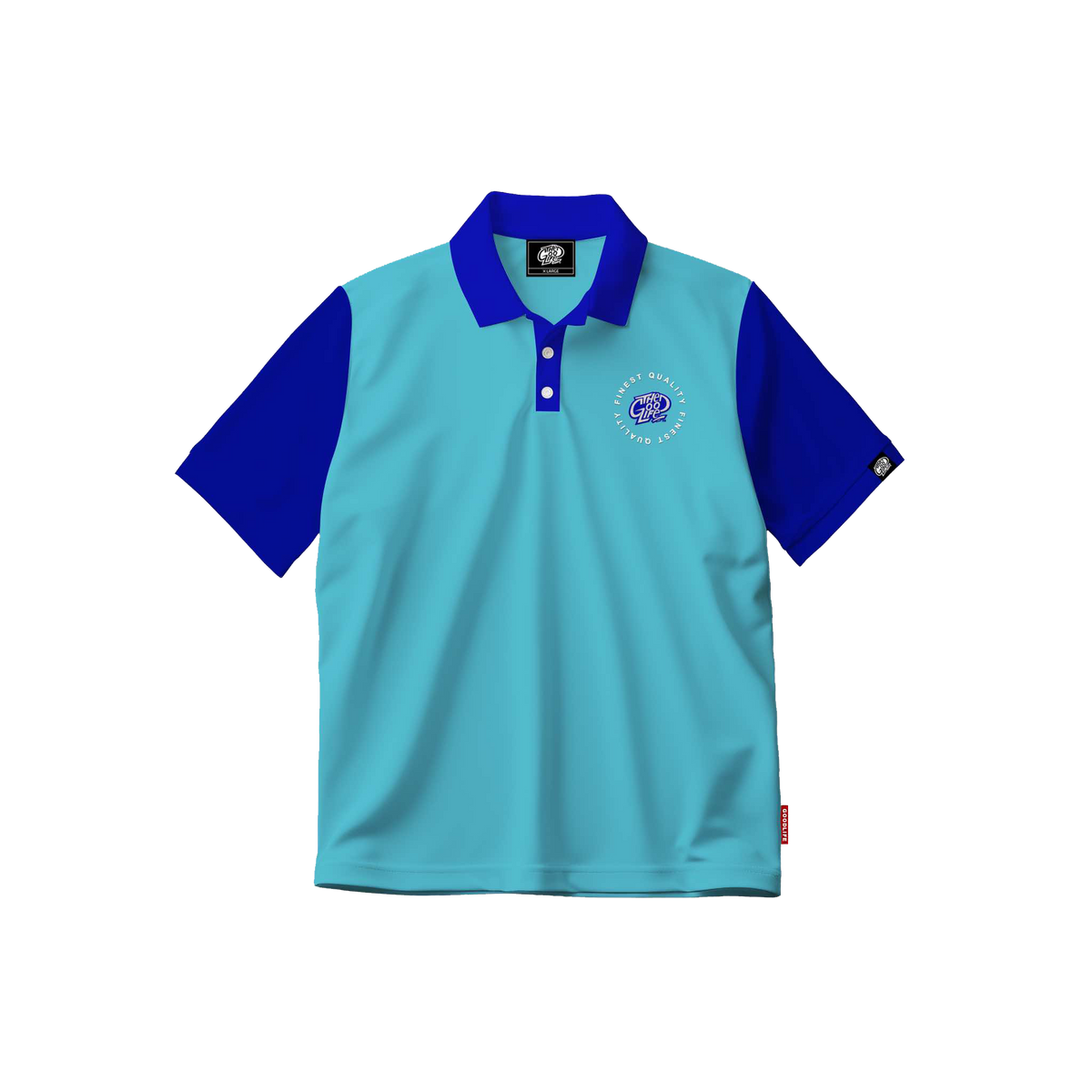 FINEST EMBRO POLO (BLUE/MINT)