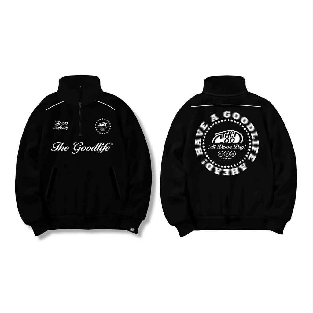 BLUR HALF ZIP (BLACK) HOODIE