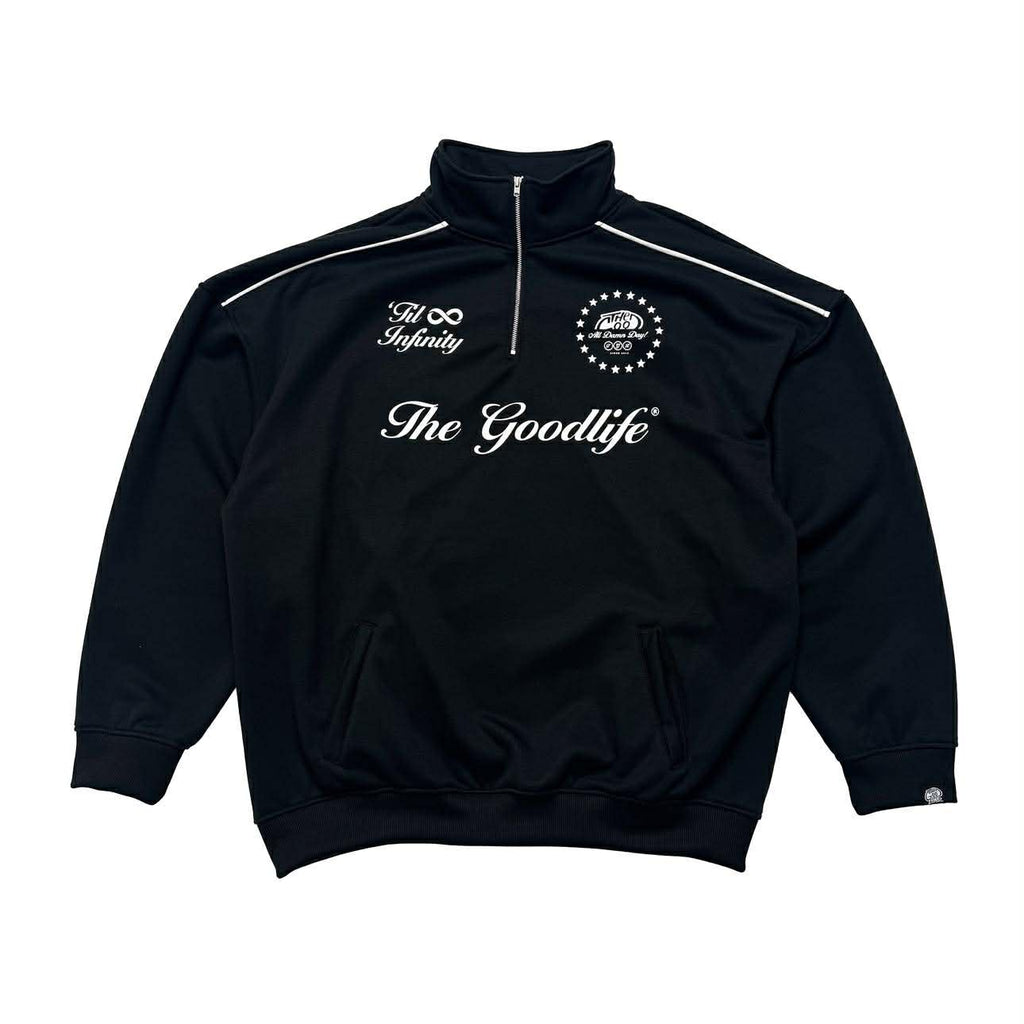 BLUR HALF ZIP (BLACK) HOODIE
