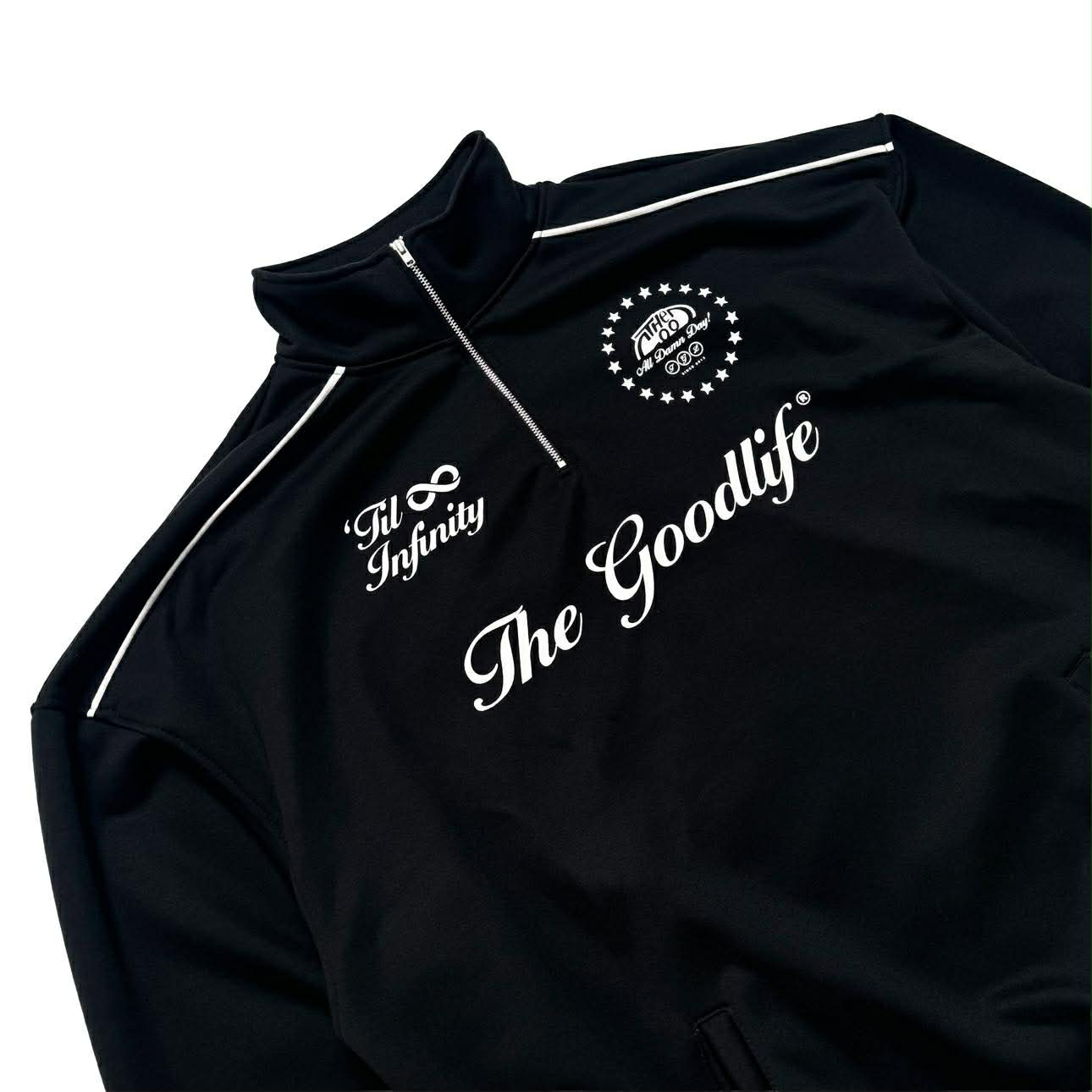 BLUR HALF ZIP (BLACK) HOODIE