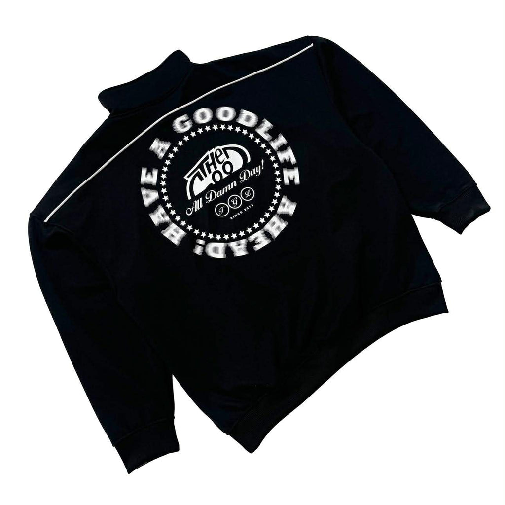 BLUR HALF ZIP (BLACK) HOODIE