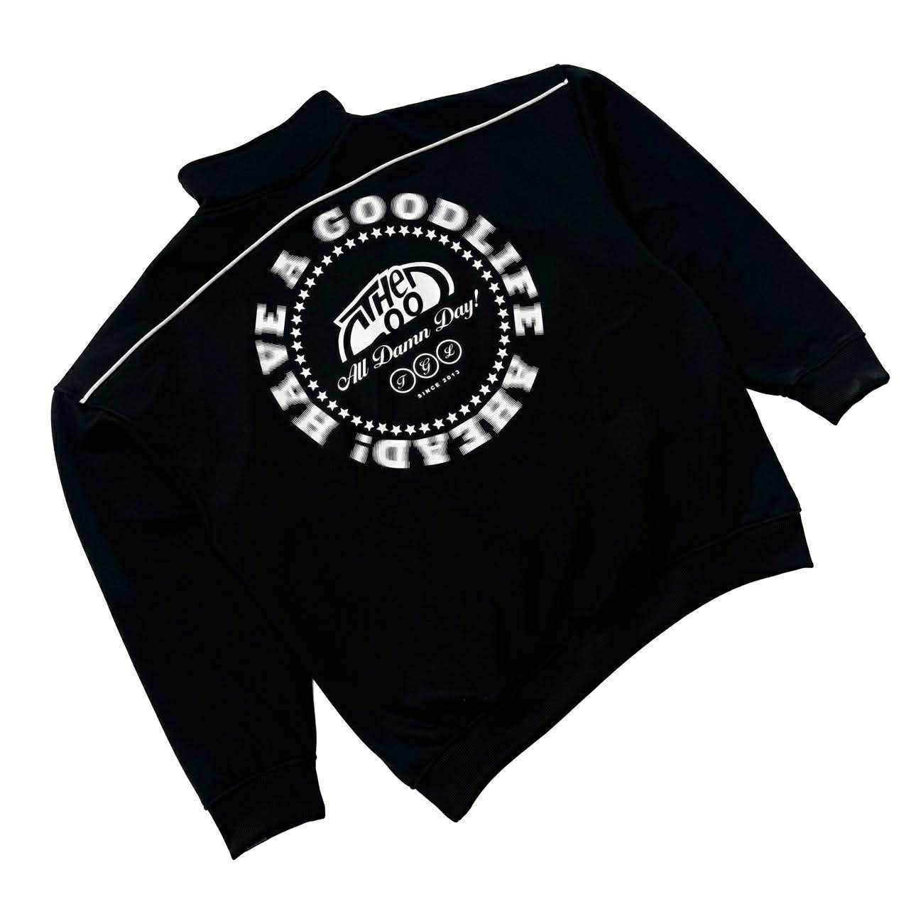 BLUR HALF ZIP (BLACK) HOODIE