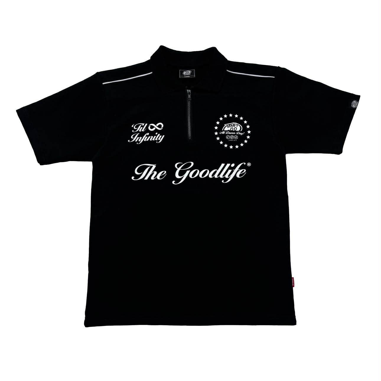 BLUR ZIP (BLACK) POLO SHIRT