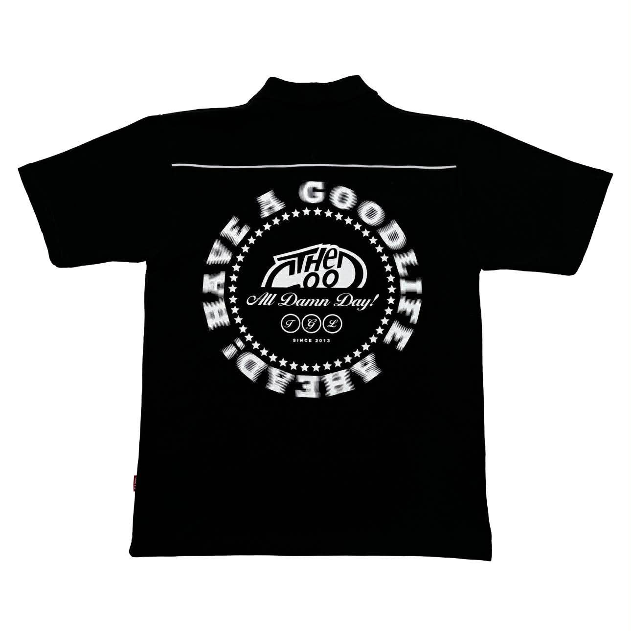 BLUR ZIP (BLACK) POLO SHIRT