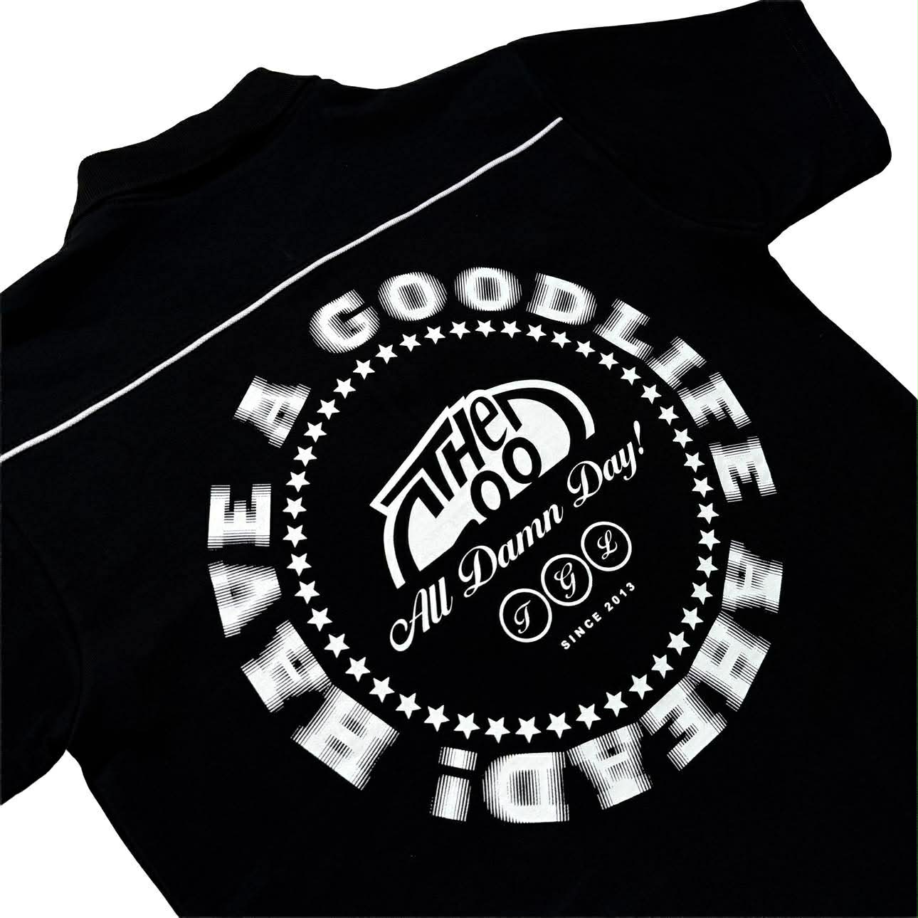 BLUR ZIP (BLACK) POLO SHIRT