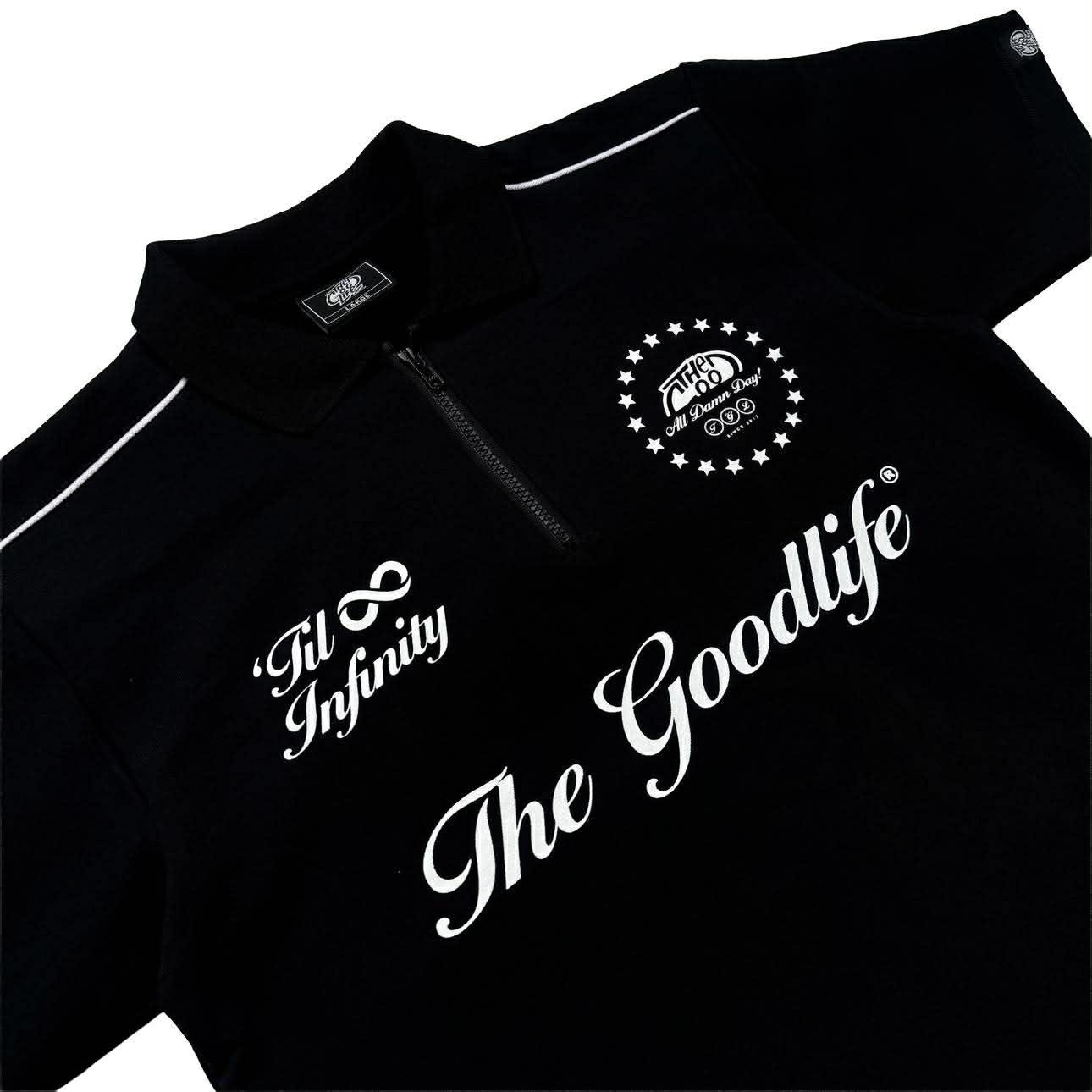 BLUR ZIP (BLACK) POLO SHIRT