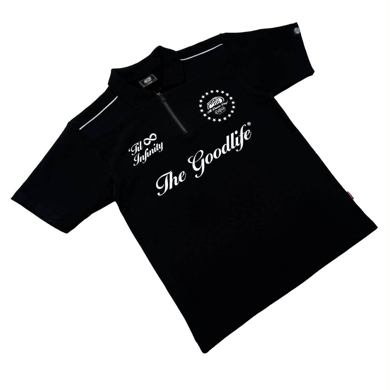 BLUR ZIP (BLACK) POLO SHIRT