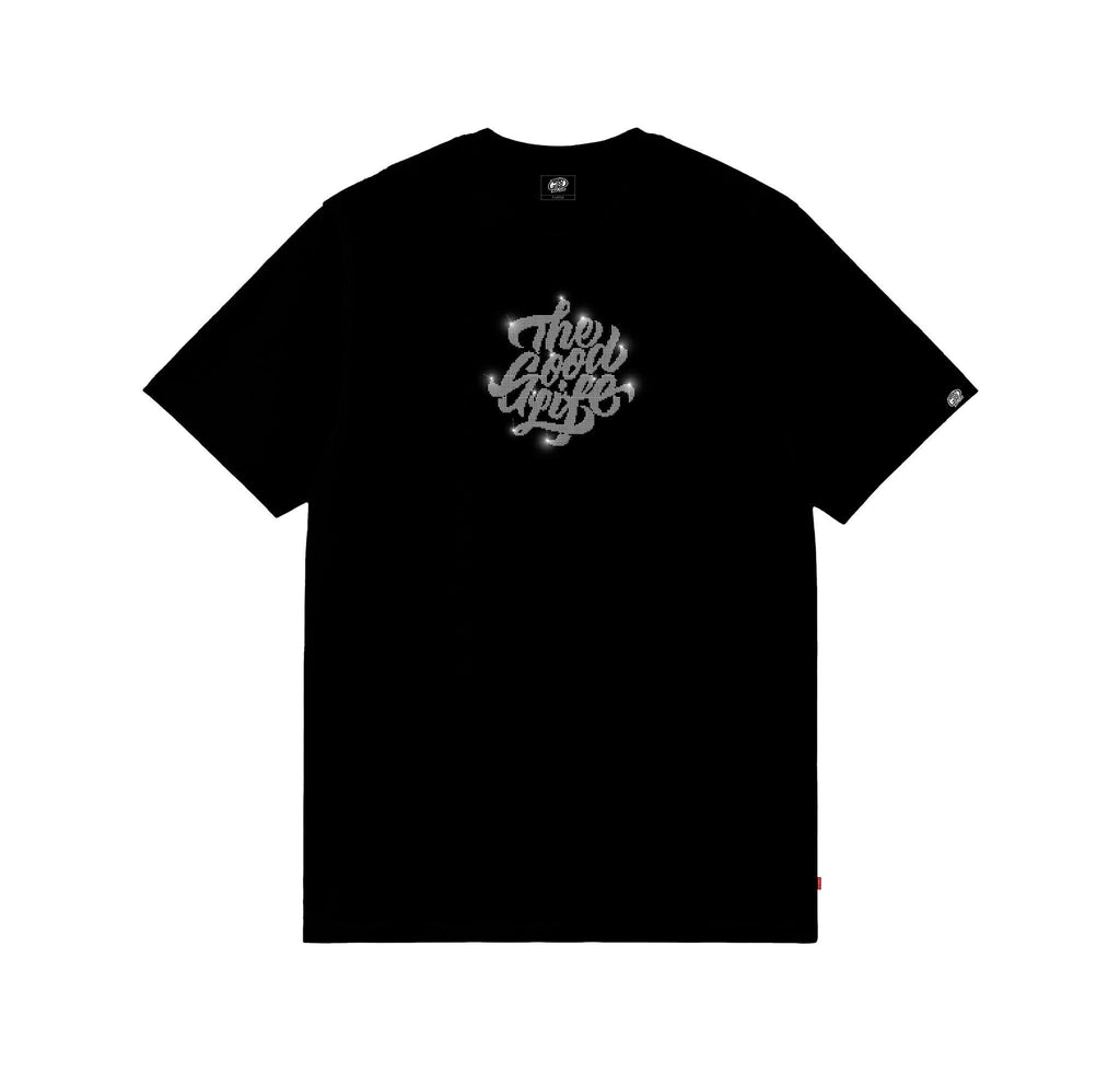BRUSHSCRIPT "RHINESTONE" (BLACK) T-SHIRT