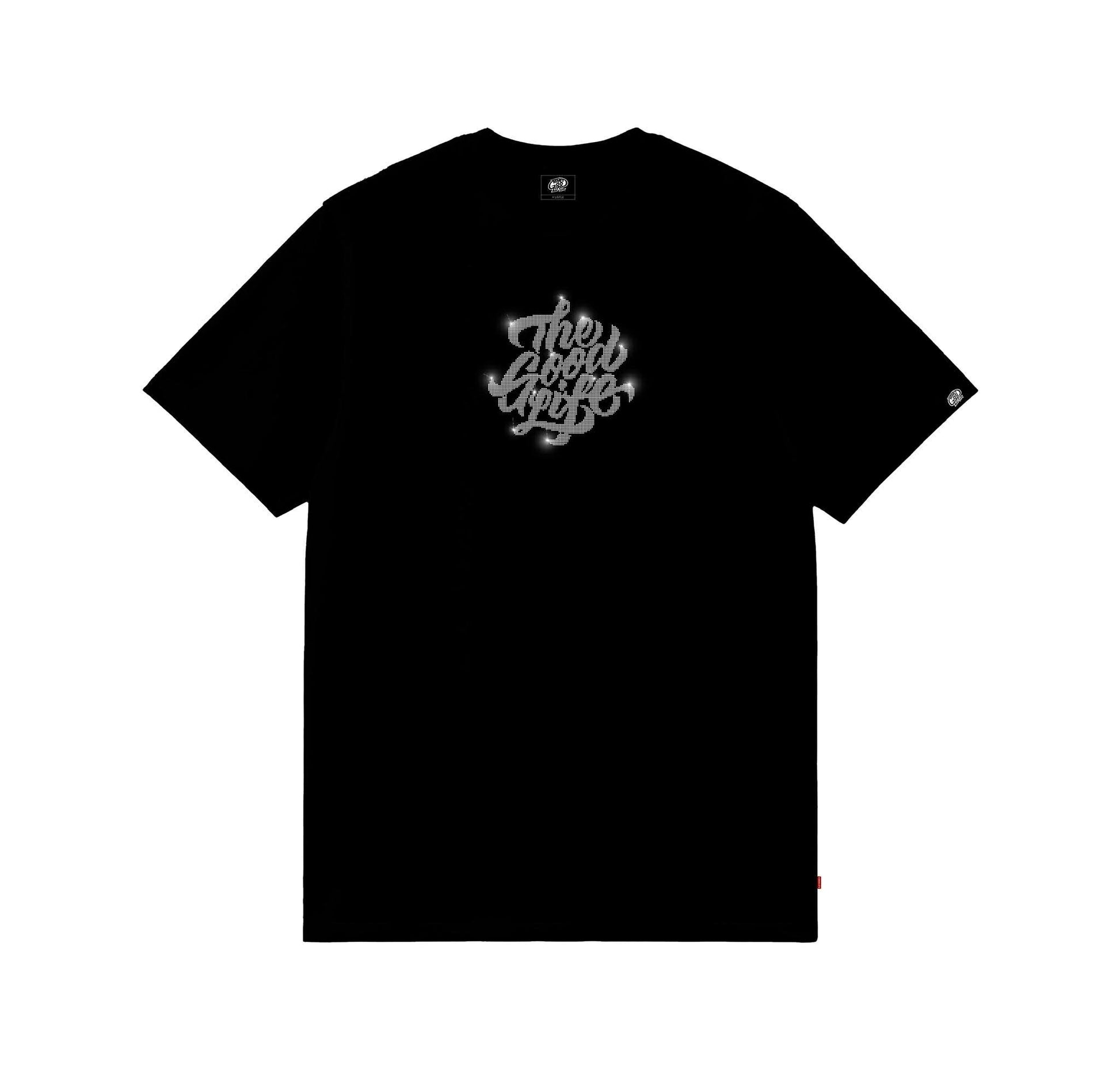 BRUSHSCRIPT "RHINESTONE" (BLACK) T-SHIRT