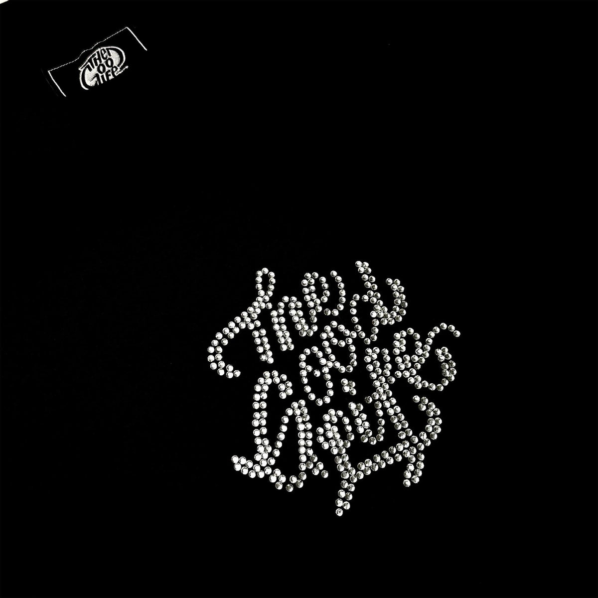 BRUSHSCRIPT "RHINESTONE" (BLACK) T-SHIRT