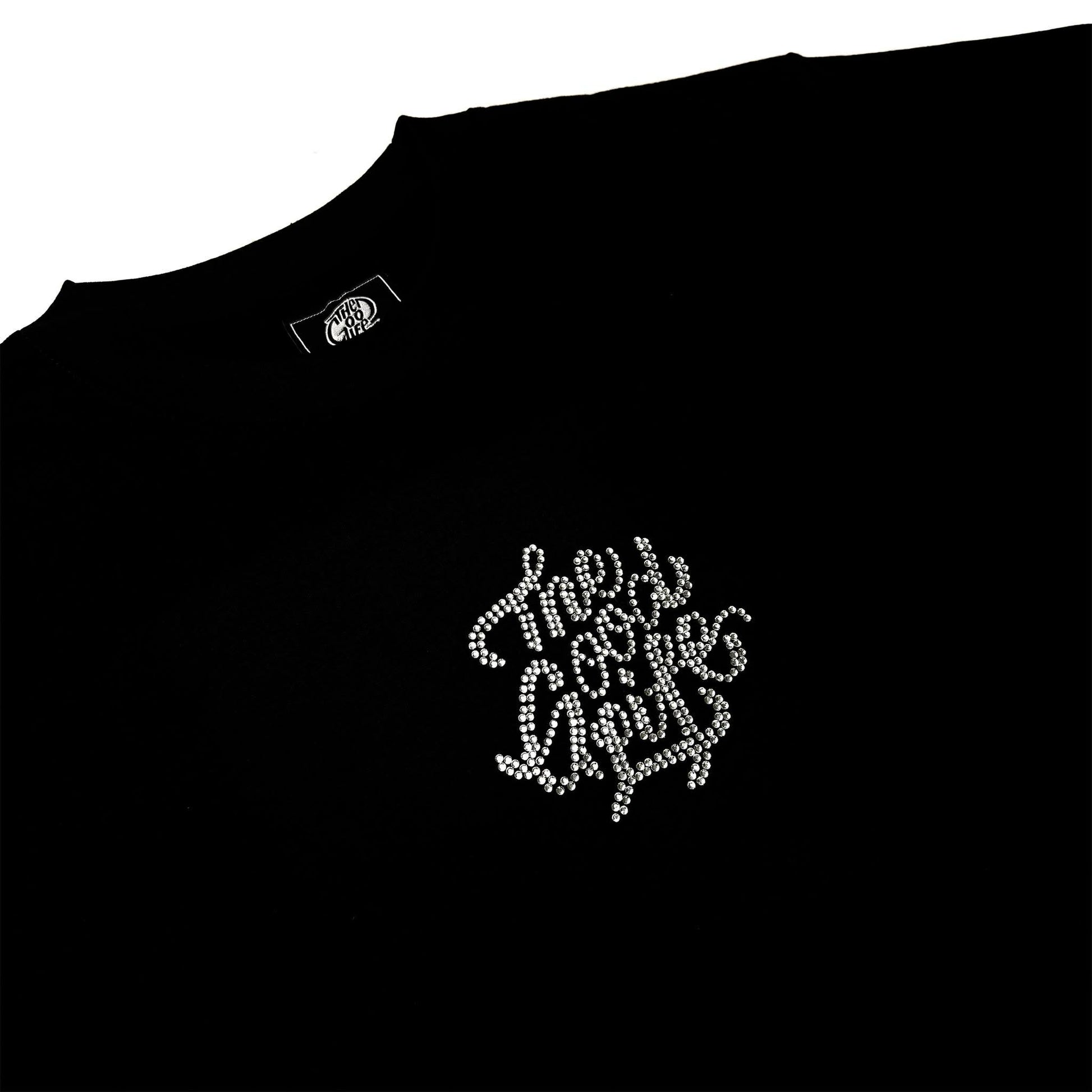 BRUSHSCRIPT "RHINESTONE" (BLACK) T-SHIRT