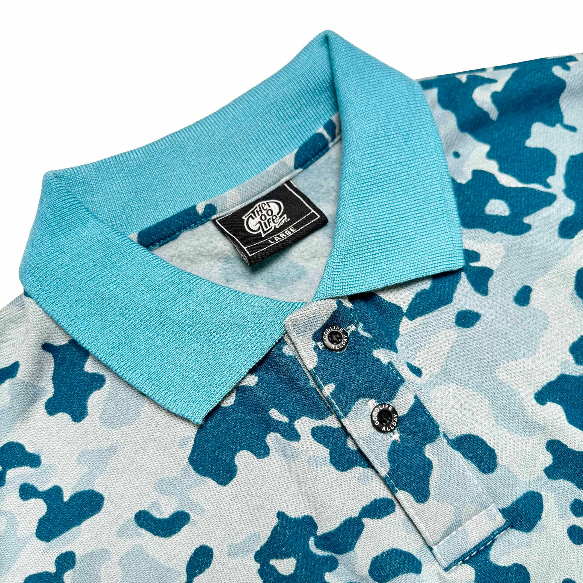 CAMOU (MINT) POLO SWEATSHIRT