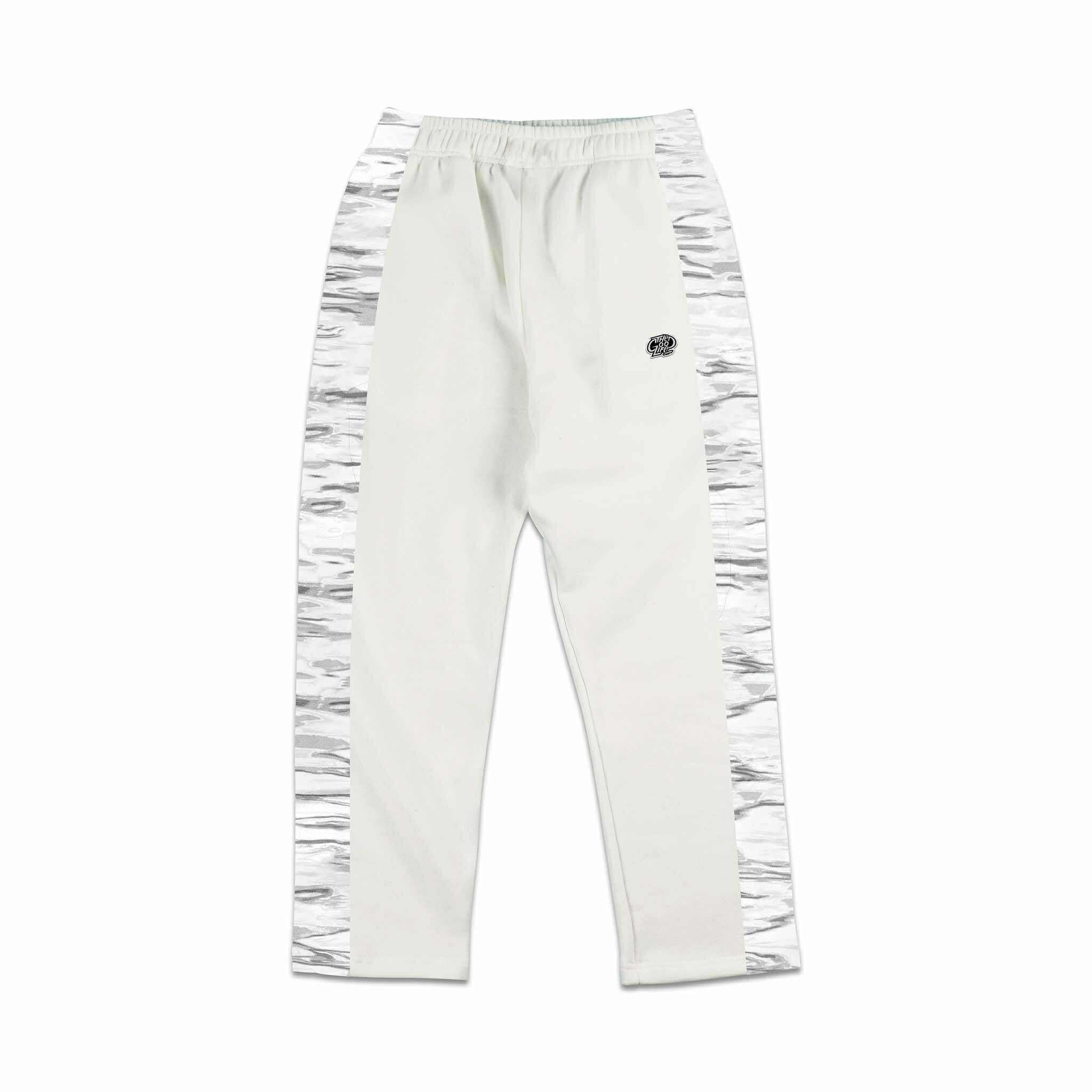 SPLIT CAMOU (WHITE) PANTS