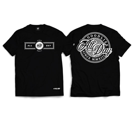 CHECKERED (BLACK T-SHIRT