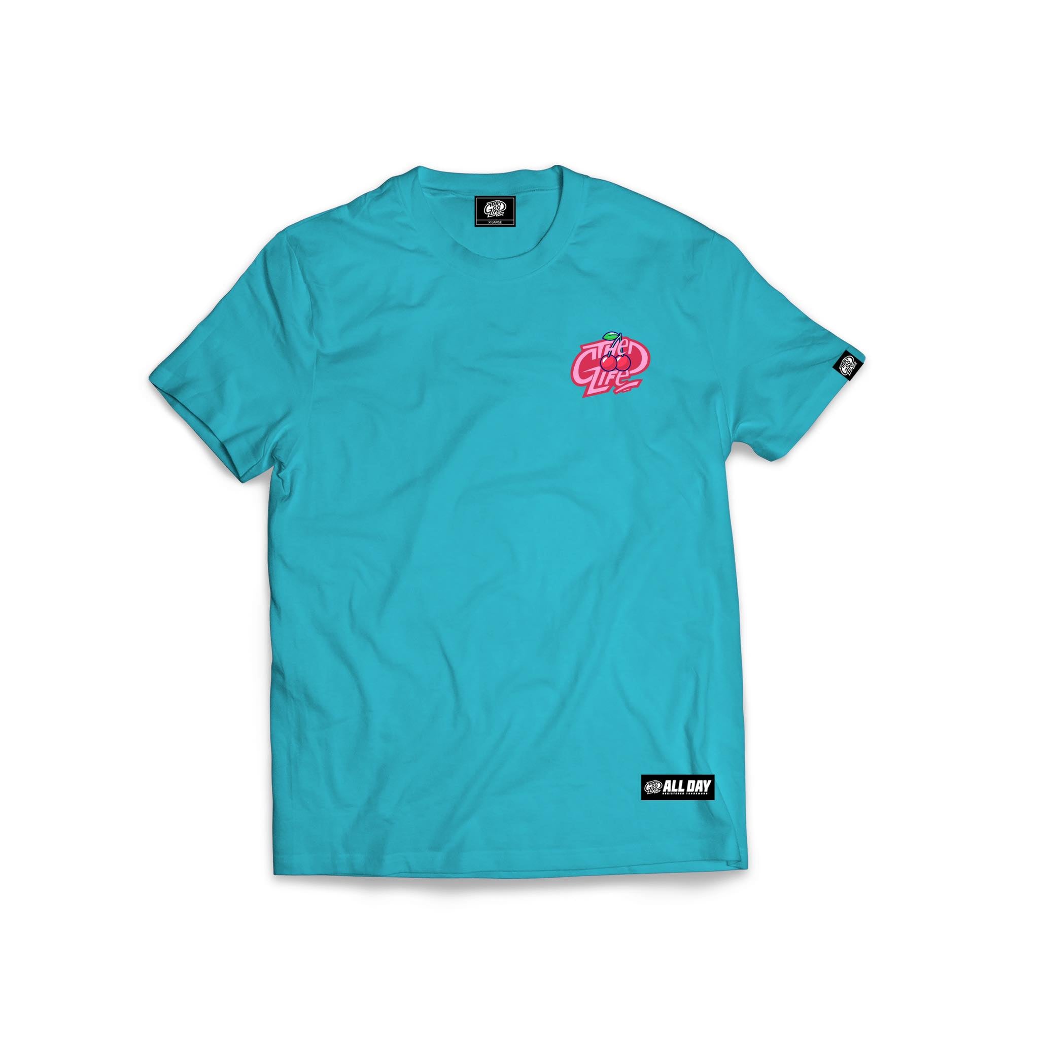 CHERRY (LIGHT AQUA) T-SHIRT