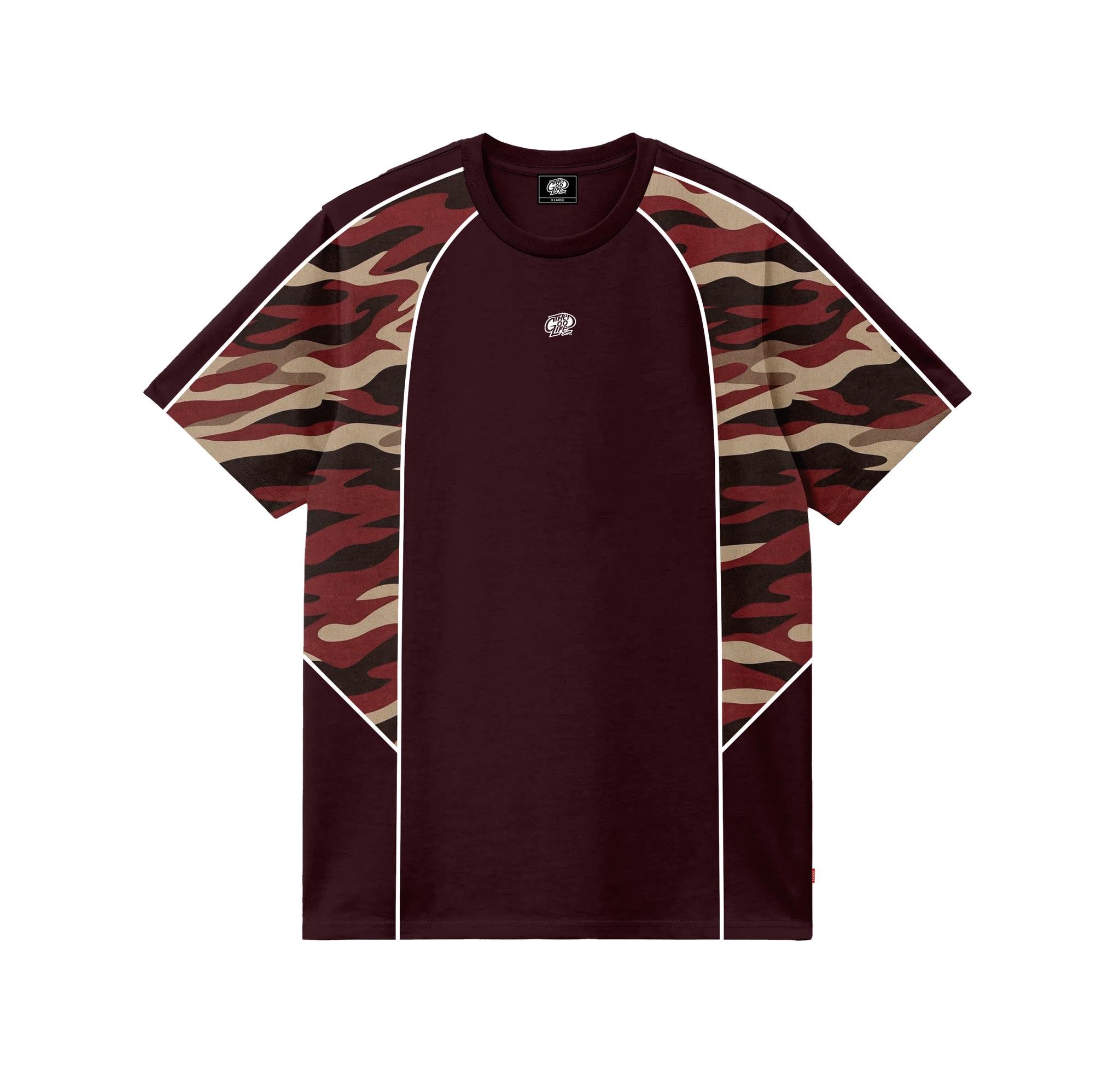 CAMO SPLICE (MAROON) T-SHIRT
