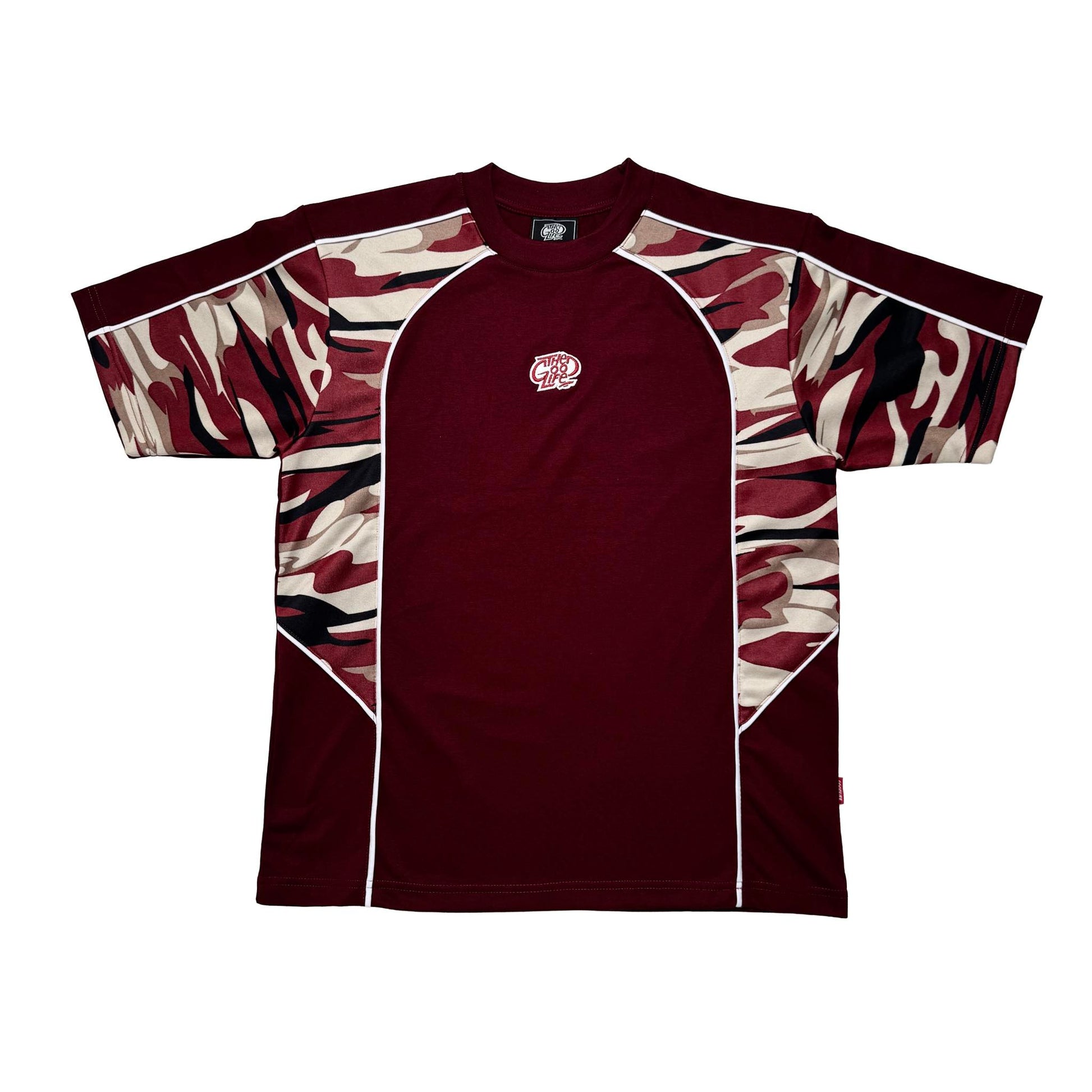 CAMO SPLICE (MAROON) T-SHIRT