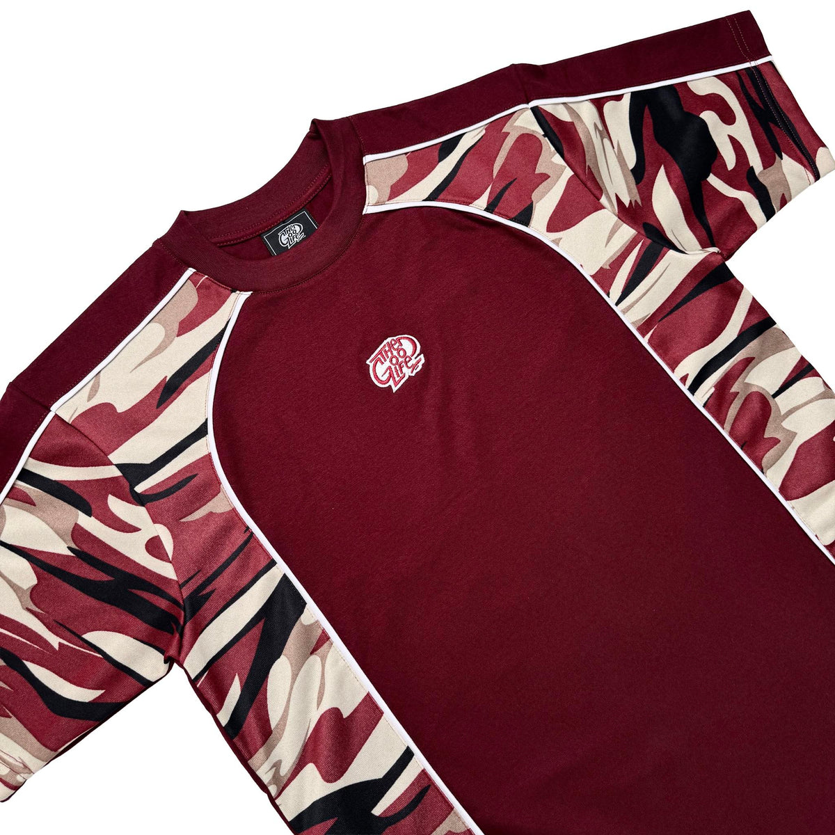 CAMO SPLICE (MAROON) T-SHIRT