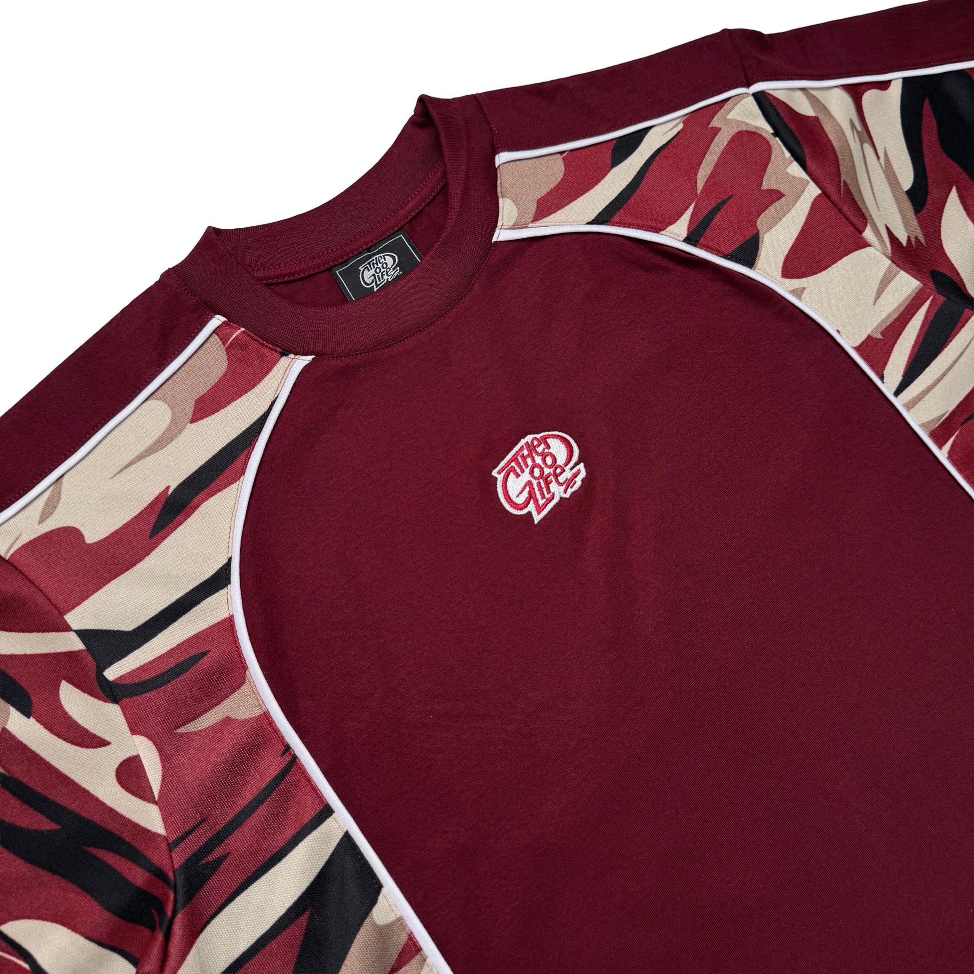 CAMO SPLICE (MAROON) T-SHIRT