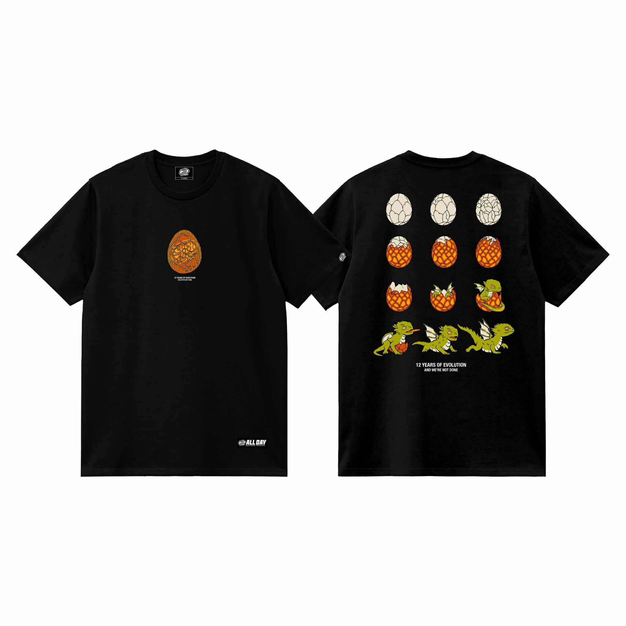 12 EVOLUTION (BLACK) T-SHIRT
