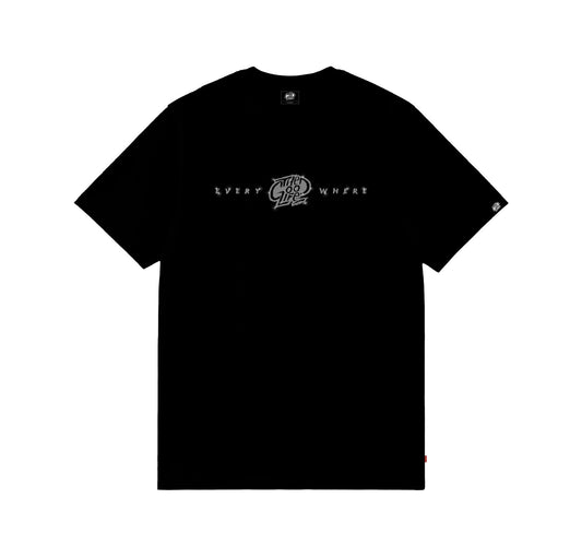 EVERYWHERE "RHINESTONE" (BLACK) T-SHIRT
