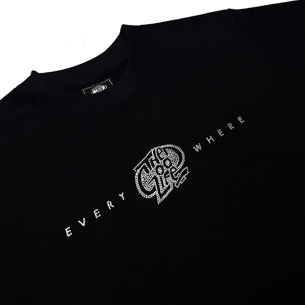 EVERYWHERE "RHINESTONE" (BLACK) T-SHIRT
