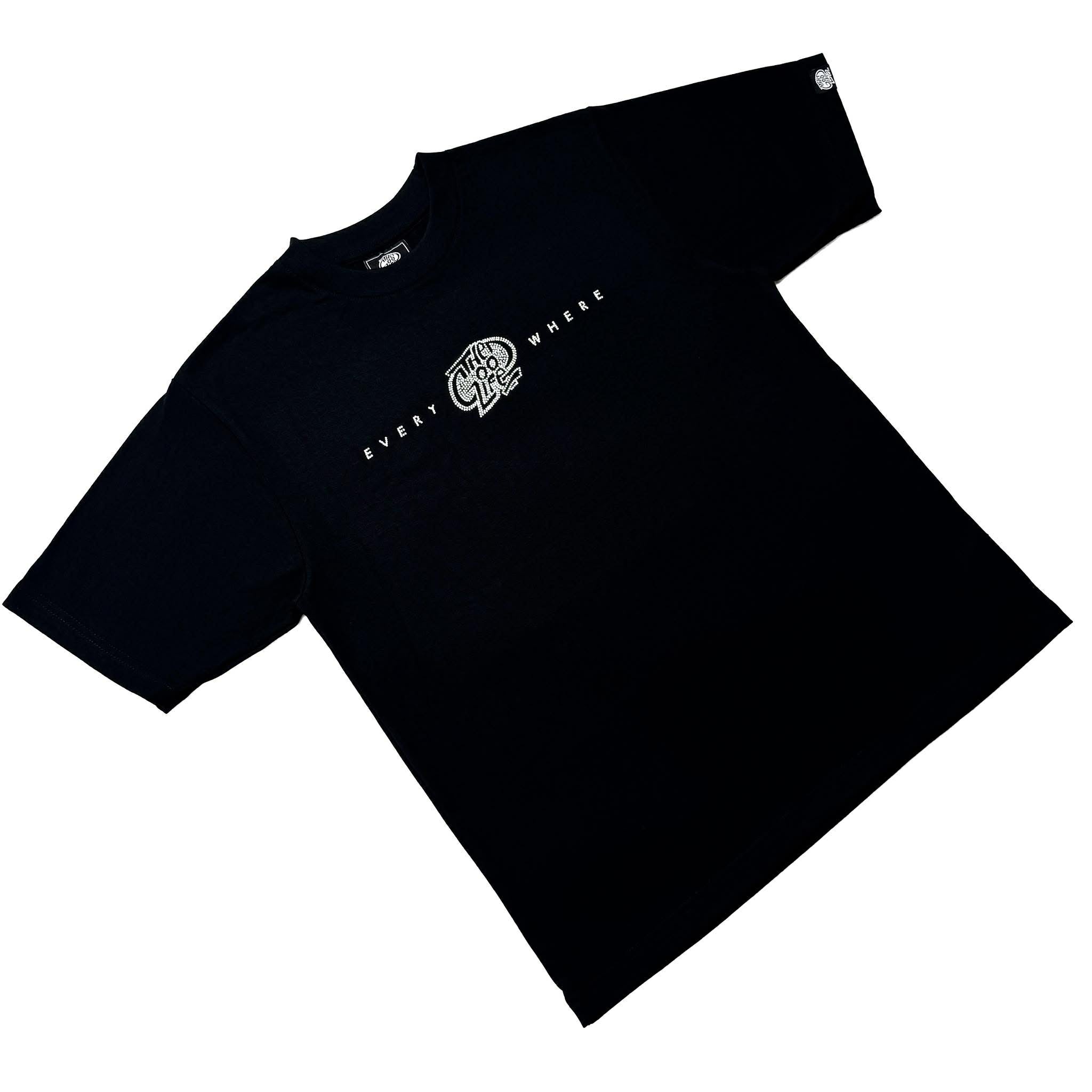 EVERYWHERE "RHINESTONE" (BLACK) T-SHIRT