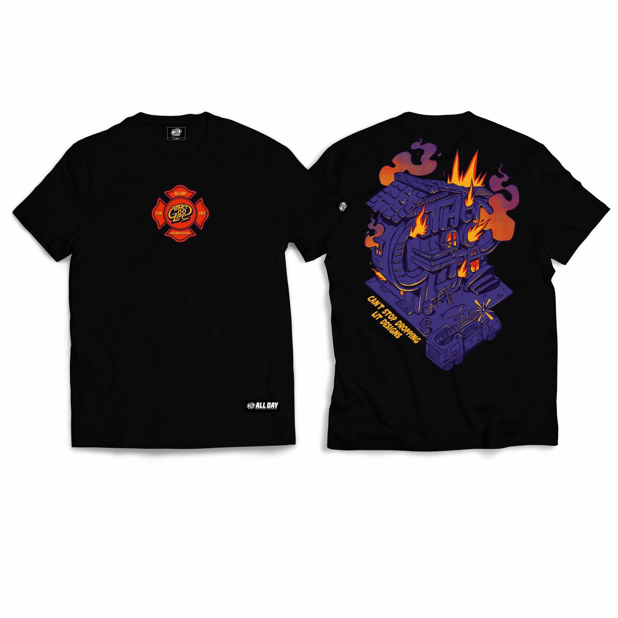 FIRE DEPT. (BLACK) T-SHIRT