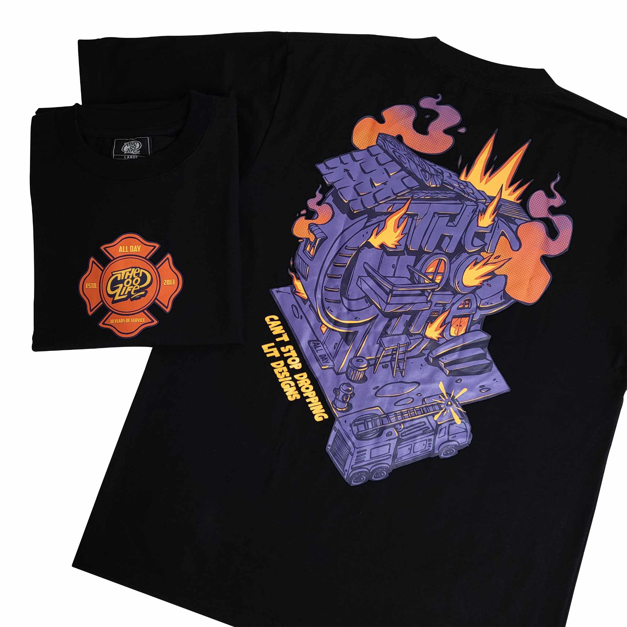 FIRE DEPT. (BLACK) T-SHIRT