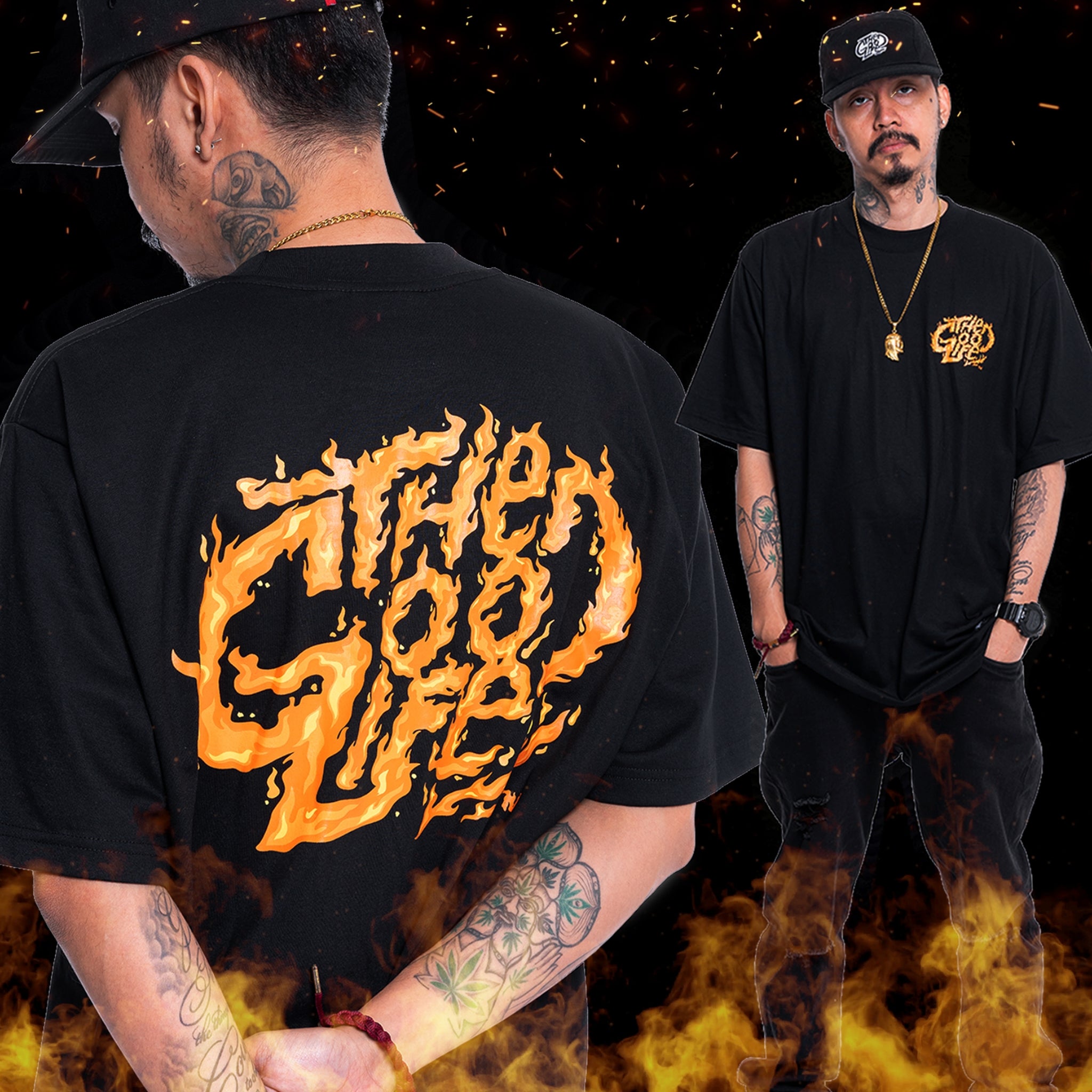 FIRE (BLACK) T-SHIRT